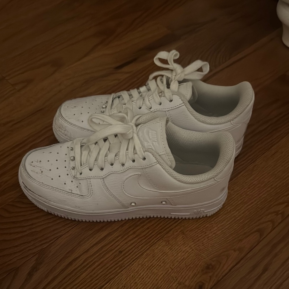 Nike All-White Athletic Shoes